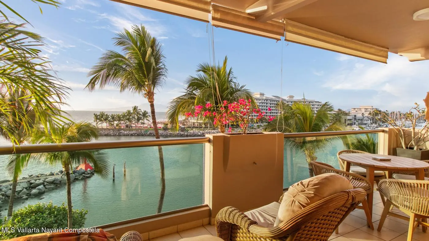 Balcony over the marina channel