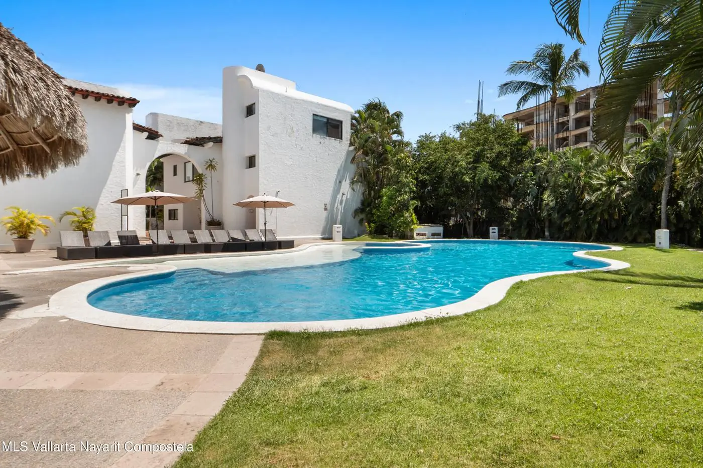 Fountain courtyard in a Marina Vallarta residential complex