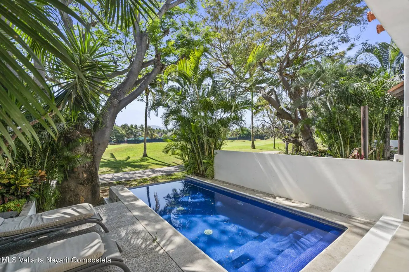 Private pool beside the golf course
