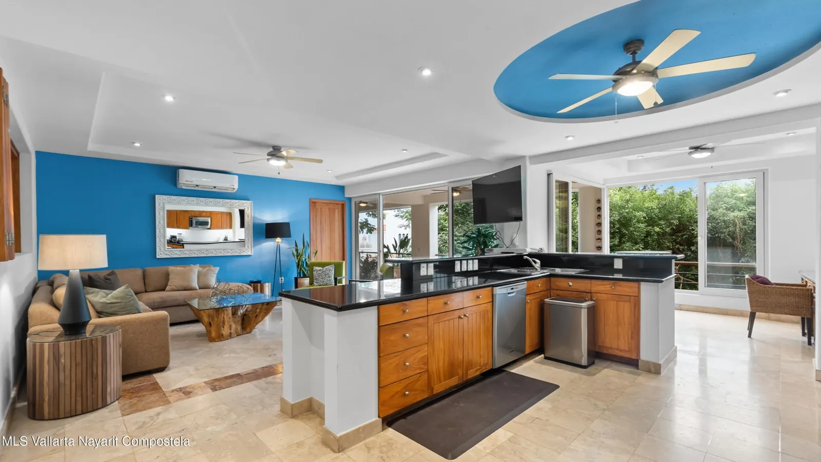 Open living and dining room of Nadeo A1